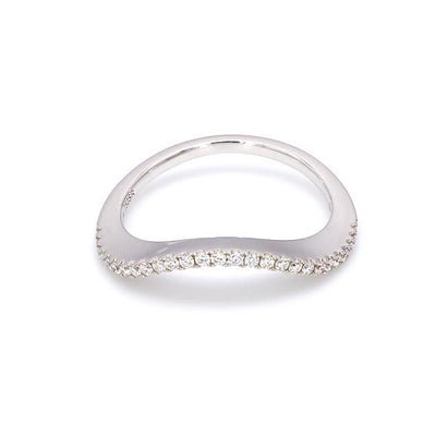 Shimansky - Silhouette Diamond Microset Wedding Band crafted in 18K White Gold Product Video