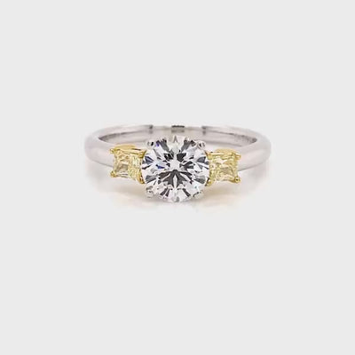 Shimansky - Yellow Diamond Trilogy Ring 1.00ct crafted in 18K White and Yellow Gold Product Video