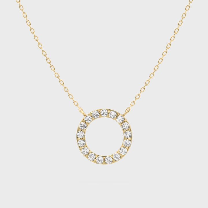 Shimansky - Circle of Life Microset Diamond Necklace crafted in 14K Yellow Gold Product Video