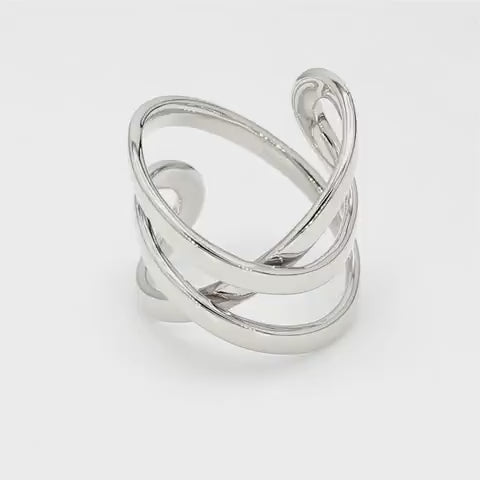 Infinity Double Ring in 18K White Gold Video