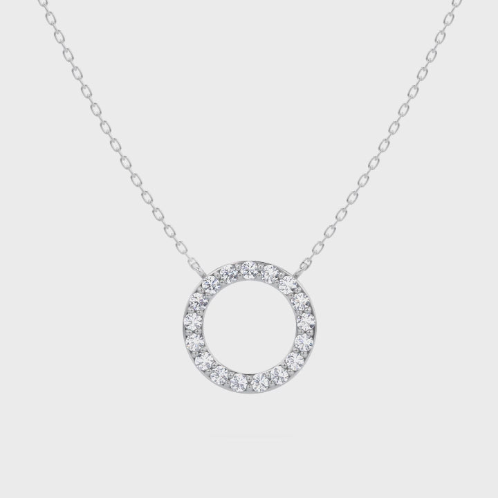 Shimansky - Circle of Life Microset Diamond Necklace crafted in 14K White Gold Product Video