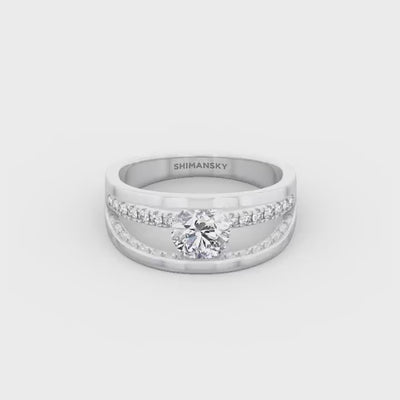 Evolym Diamond Engagement Ring 1.00 Carat in 18K White Gold Video