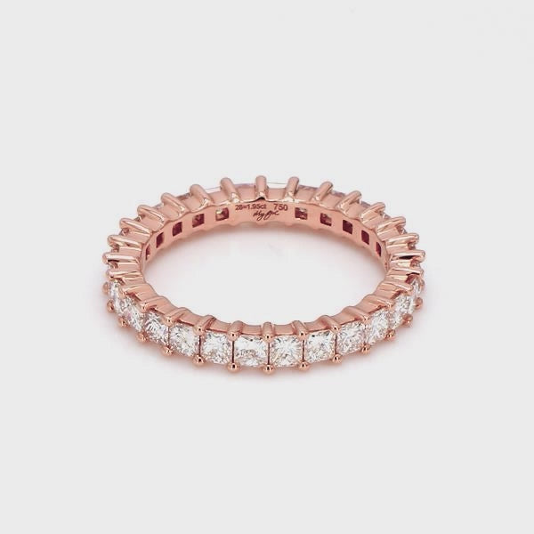 Shimansky - My Girl Claw set Full Eternity Diamond Ring 2.30ct Crafted in 18K Rose Gold Product Video
