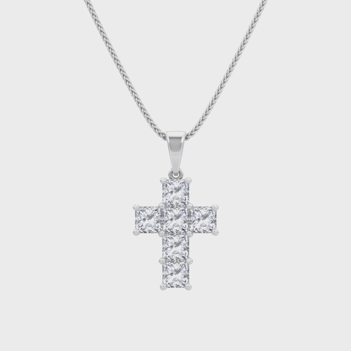 Shimansky - My Girl Diamond Cross Pendant 1.00ct Crafted in 18K White Gold Product Video
