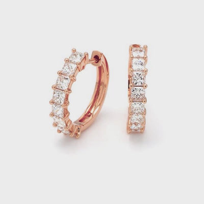 Shimansky - My Girl Claw Set Diamond Huggie Earrings 1.80ct Crafted in 18K Rose Gold Product Video