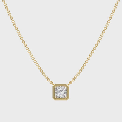 Shimansky - My Girl Diamond Solitaire Tube Set Necklace 0.25ct in 18K Yellow Gold Product Video