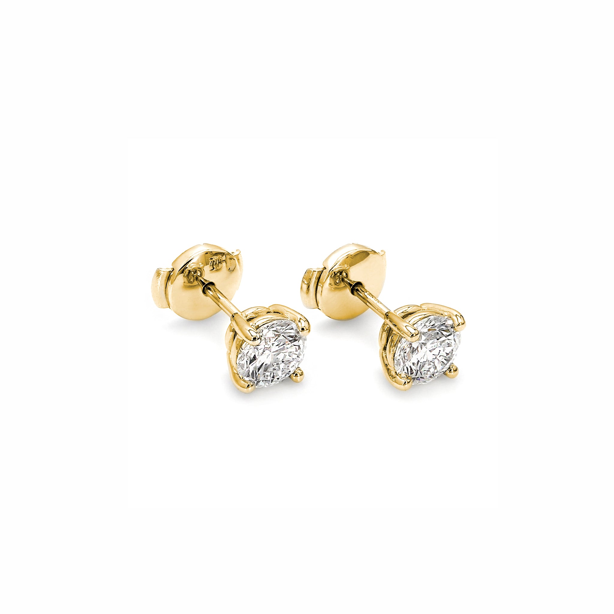 Shimansky - Classic Diamond Solitaire Earrings 0.60ct in 18K Yellow Gold