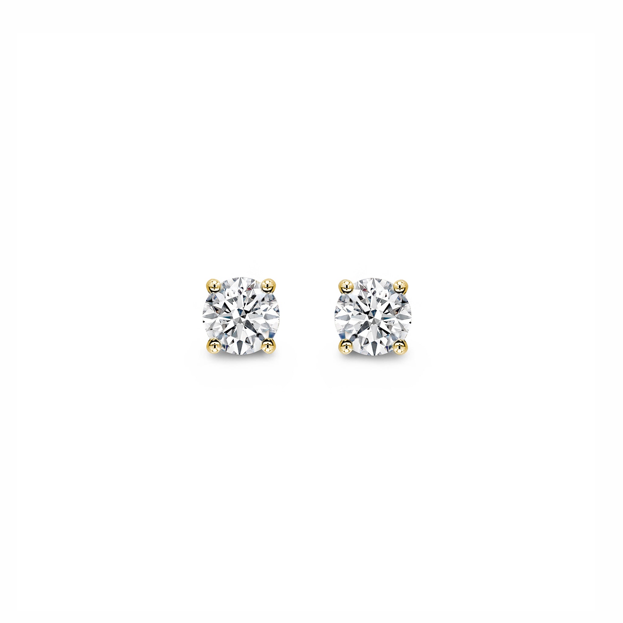Shimansky - Classic Diamond Solitaire Earrings 0.60ct in 18K Yellow Gold