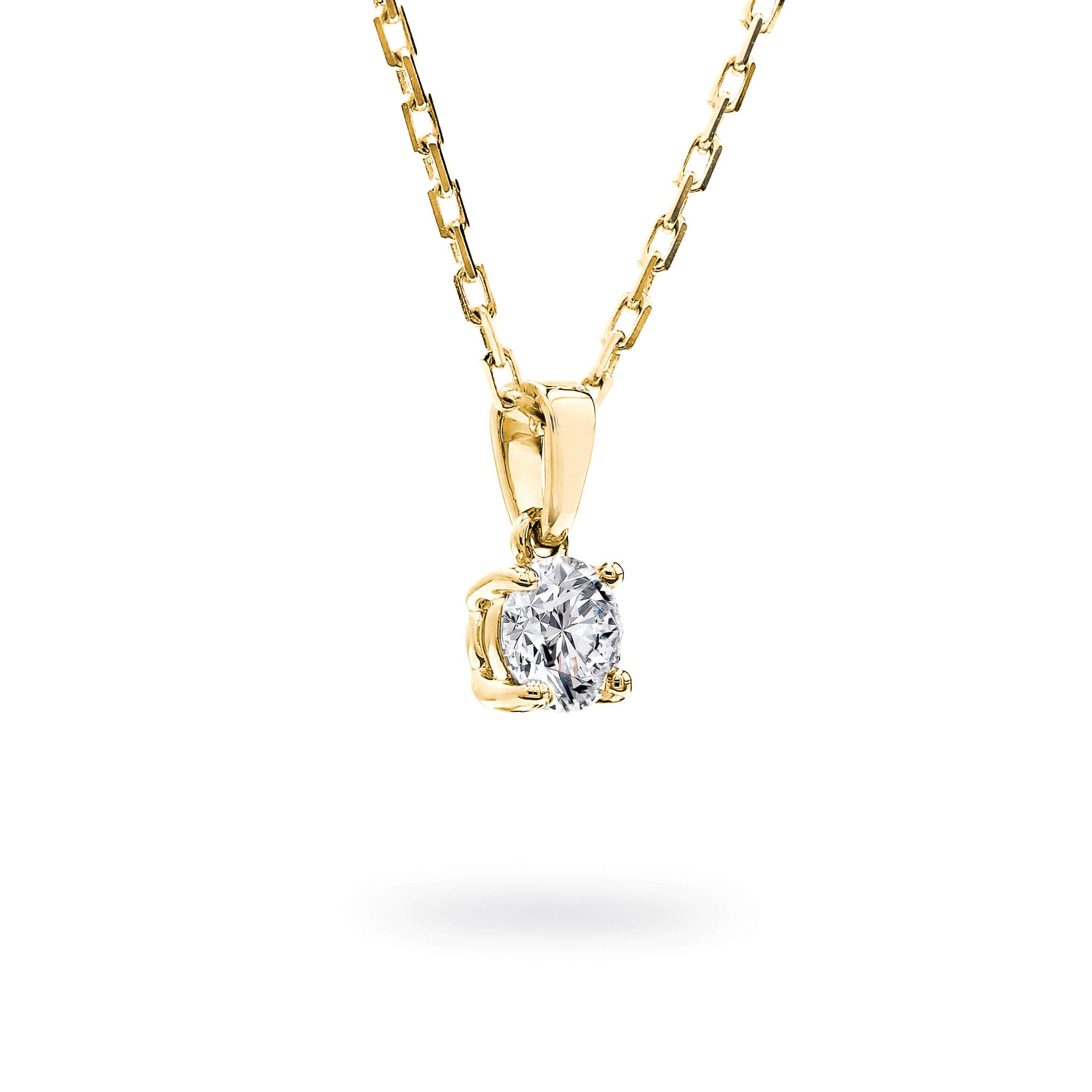 Shimansky - 4 Claw Solitaire Diamond Pendant 0.40ct crafted in 18K Yellow Gold