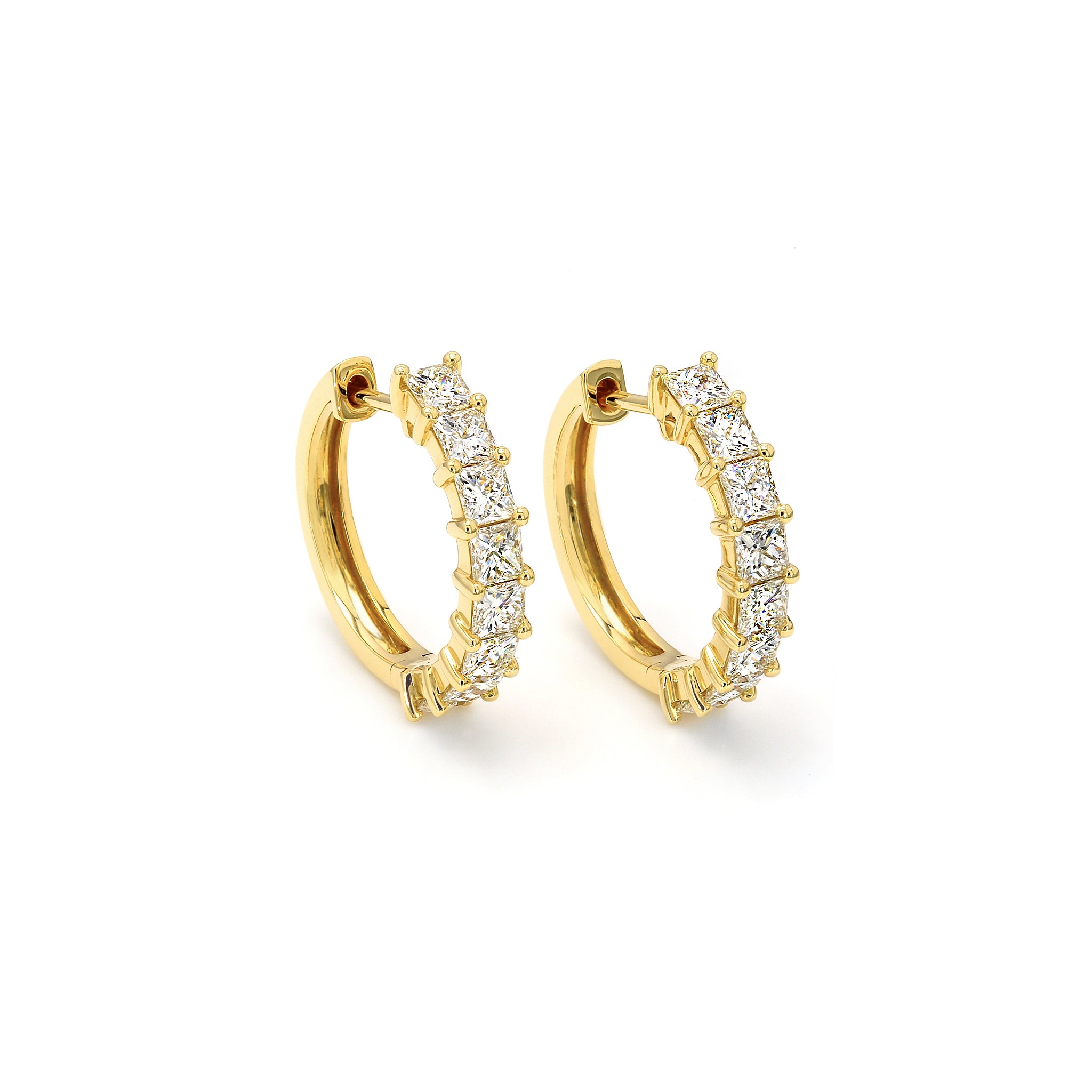 Shimansky - My Girl Claw Set Diamond Huggie Earrings 2.00ct Crafted in 18K Yellow Gold