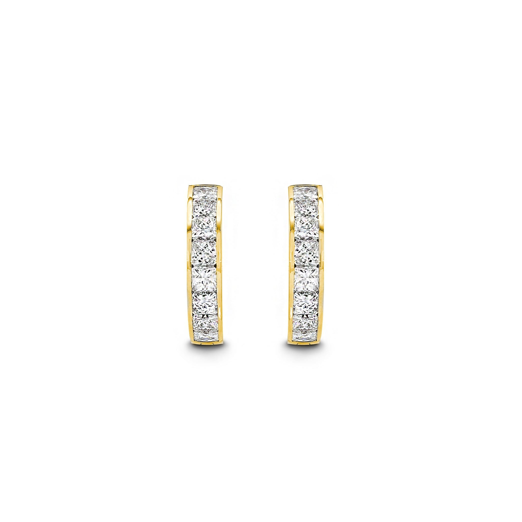 Shimansky - My Girl Channel Set Diamond Huggie Earrings 2.00ct Crafted in 18K Yellow Gold