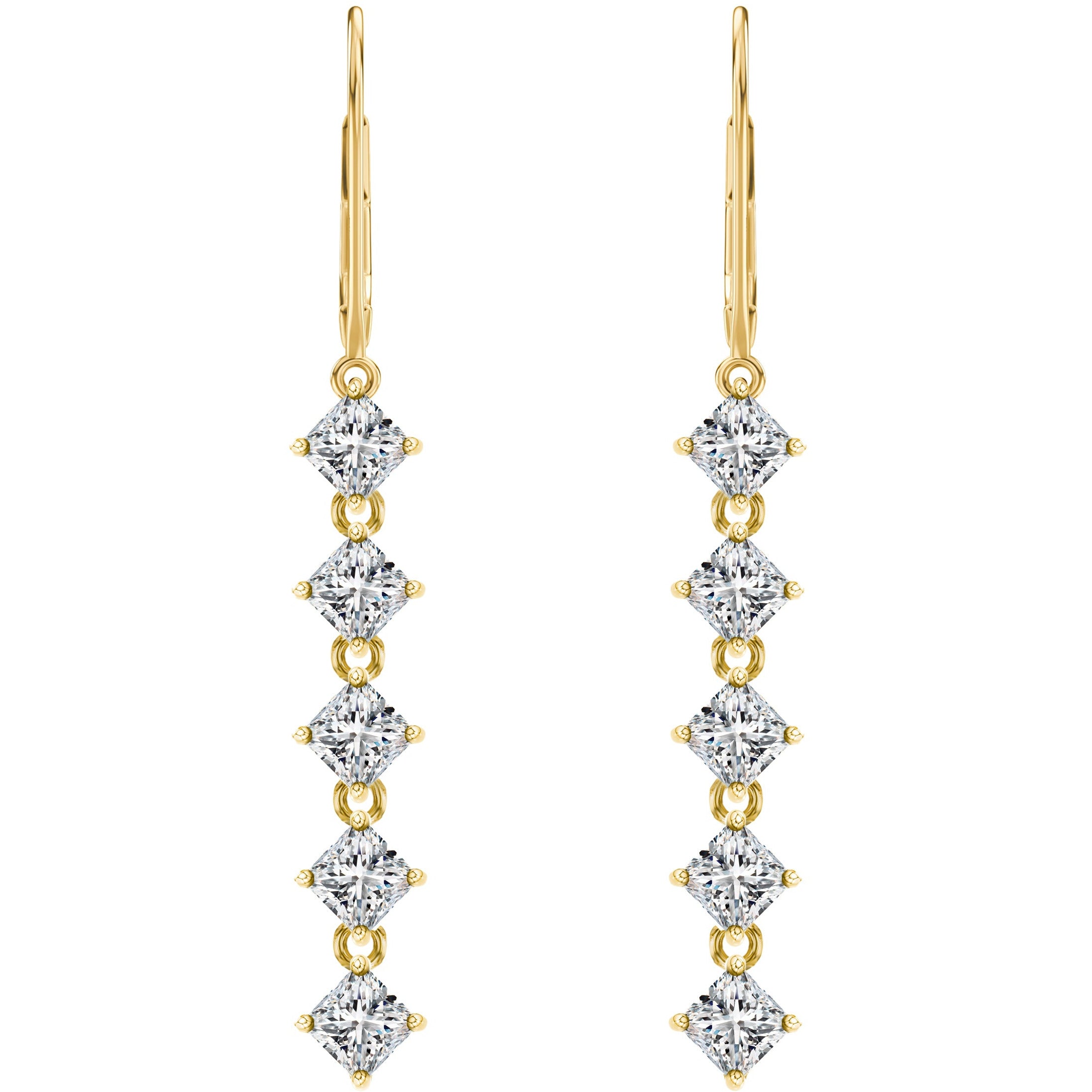 Shimansky - My Girl 10 Drop Diamond Earrings 1.00ct Crafted in 14K Yellow Gold