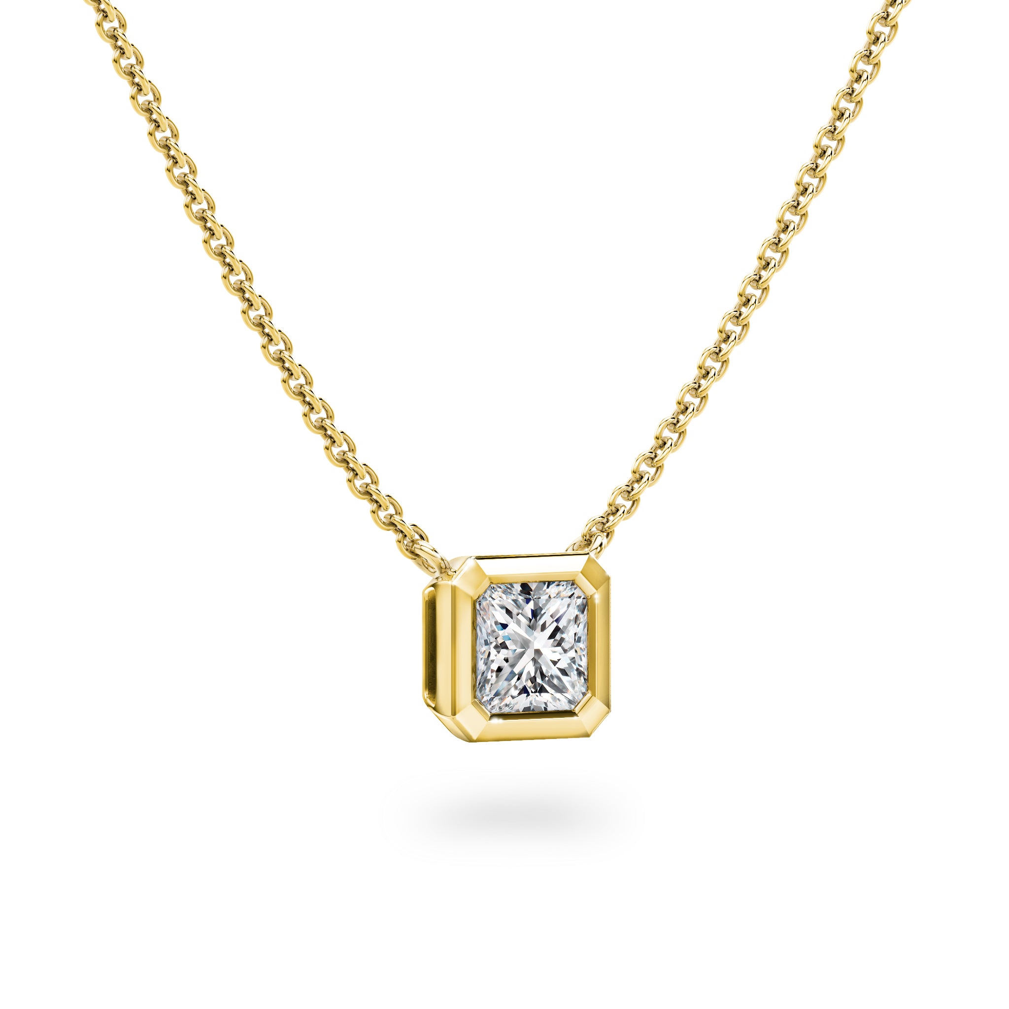 Shimansky - My Girl Diamond Solitaire Tube Set Necklace 0.25ct in 18K Yellow Gold