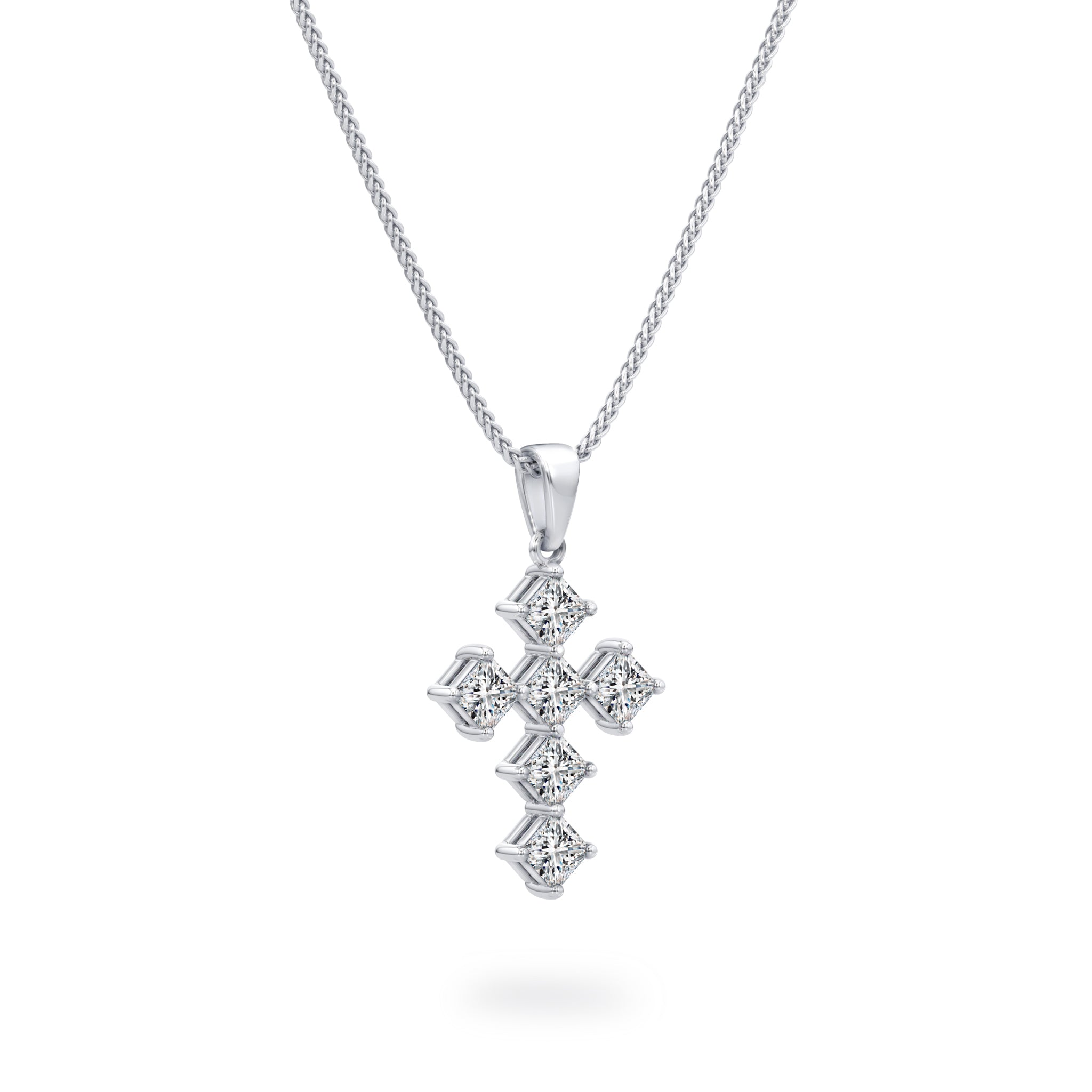 Shimansky - My Girl Diamond Diagonal Cross Pendant 0.50ct Crafted in 18K White Gold