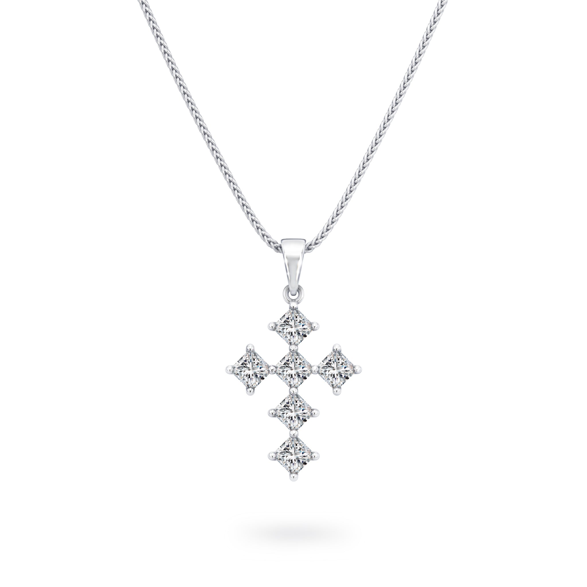 Shimansky - My Girl Diamond Diagonal Cross Pendant 0.50ct Crafted in 18K White Gold