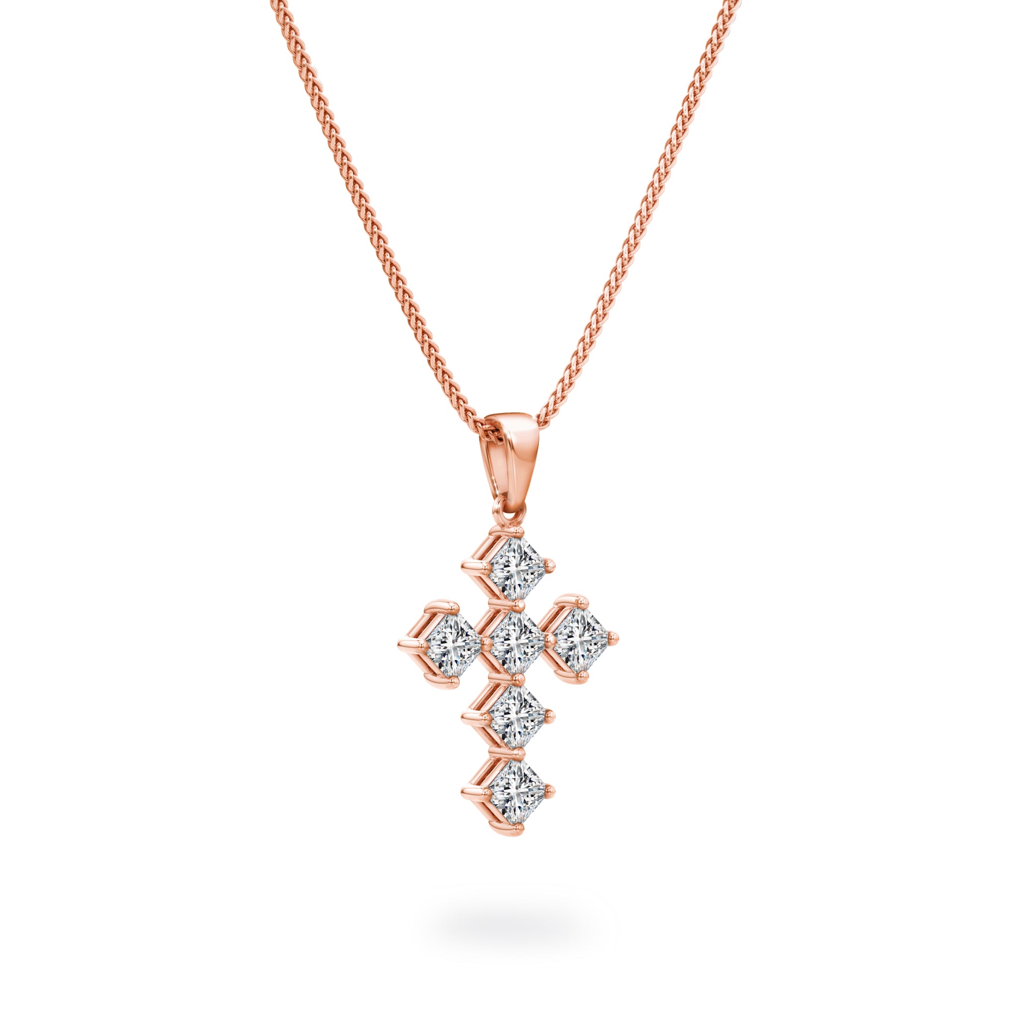 Shimansky - My Girl Diamond Diagonal Cross Pendant 0.50ct Crafted in 18K Rose Gold
