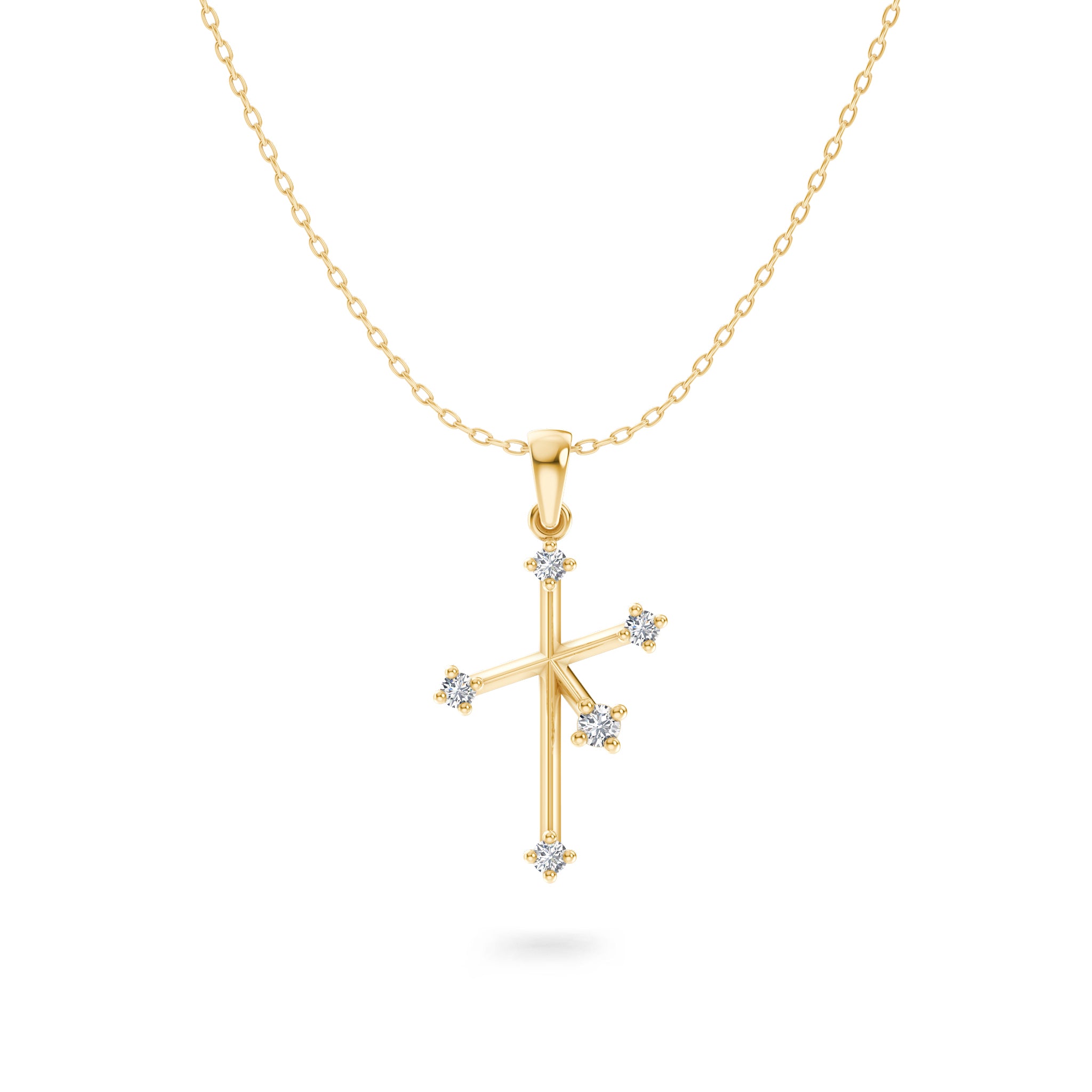 Shimansky - Southern Cross Small Diamond Pendant Crafted in 14K Yellow Gold
