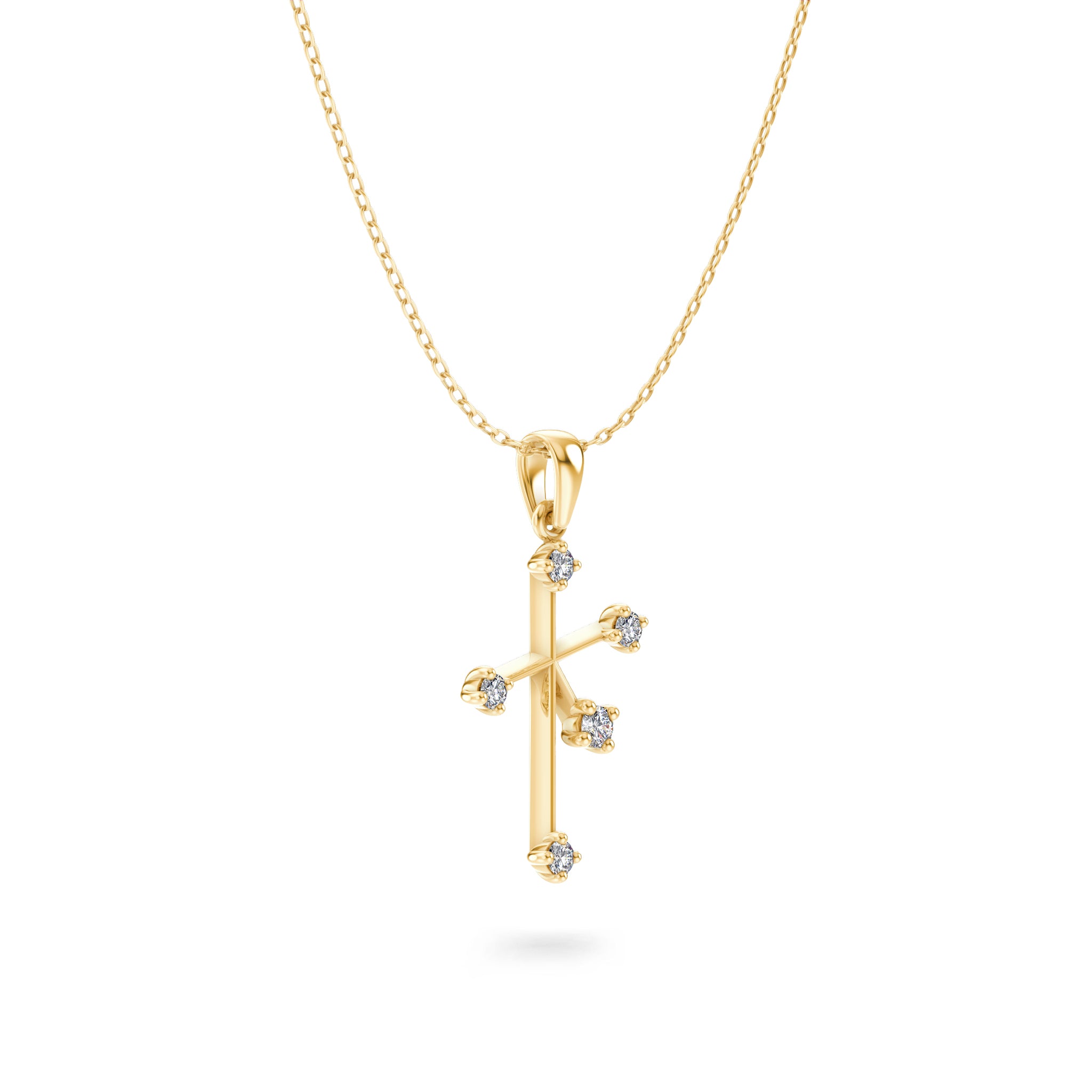 Shimansky - Southern Cross Small Diamond Pendant Crafted in 14K Yellow Gold