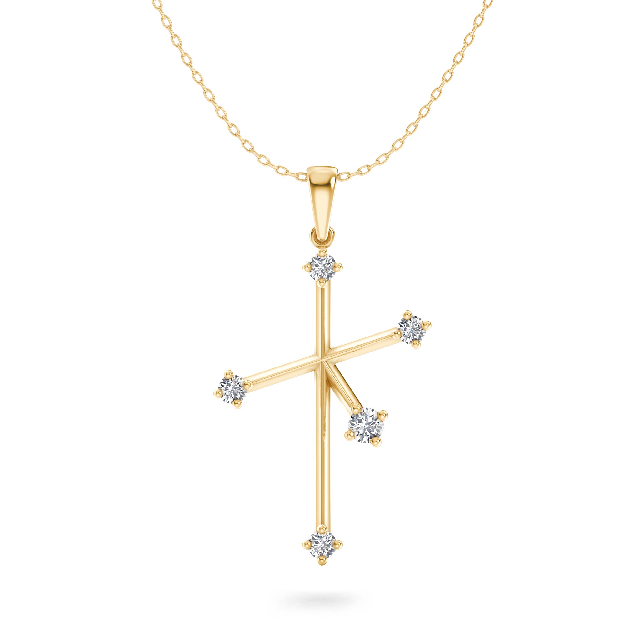 Shimansky - Southern Cross Large Diamond Pendant Crafted in 14K Yellow Gold