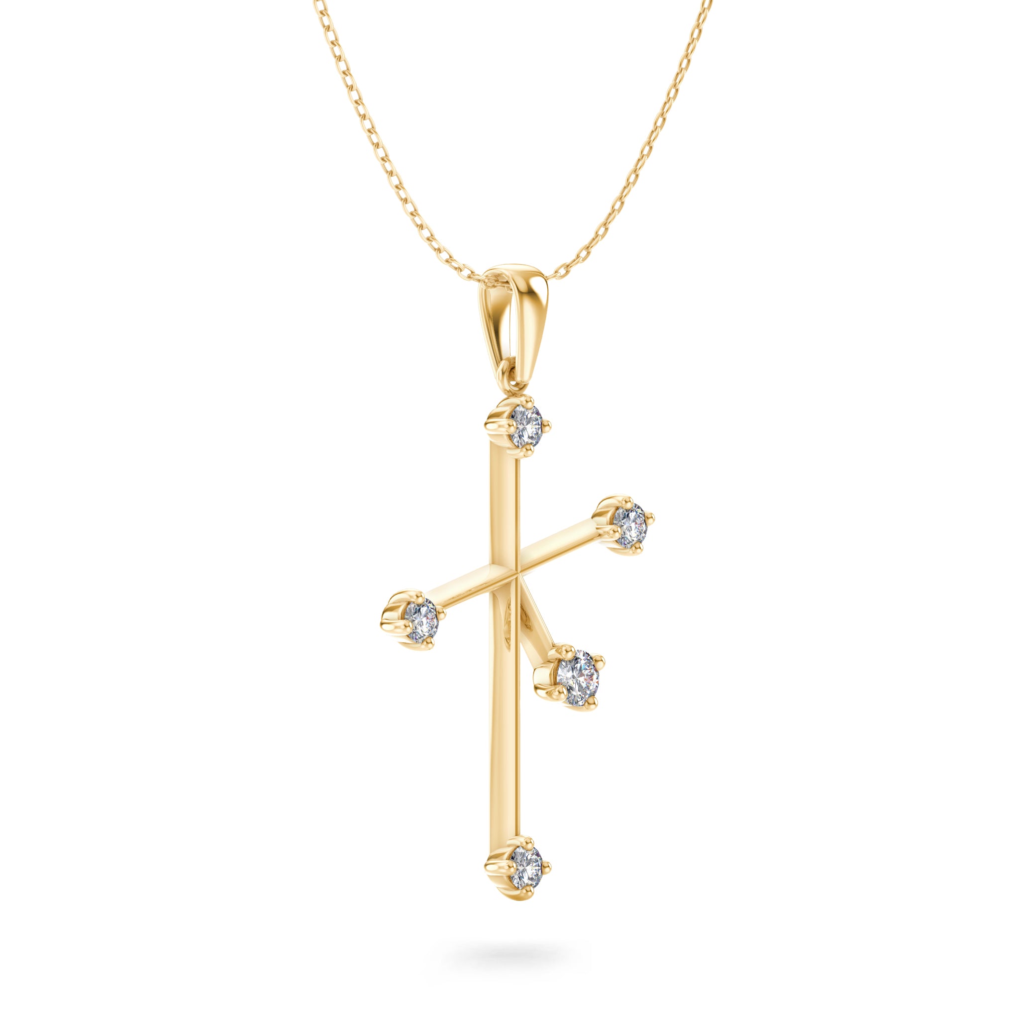 Shimansky - Southern Cross Large Diamond Pendant Crafted in 14K Yellow Gold