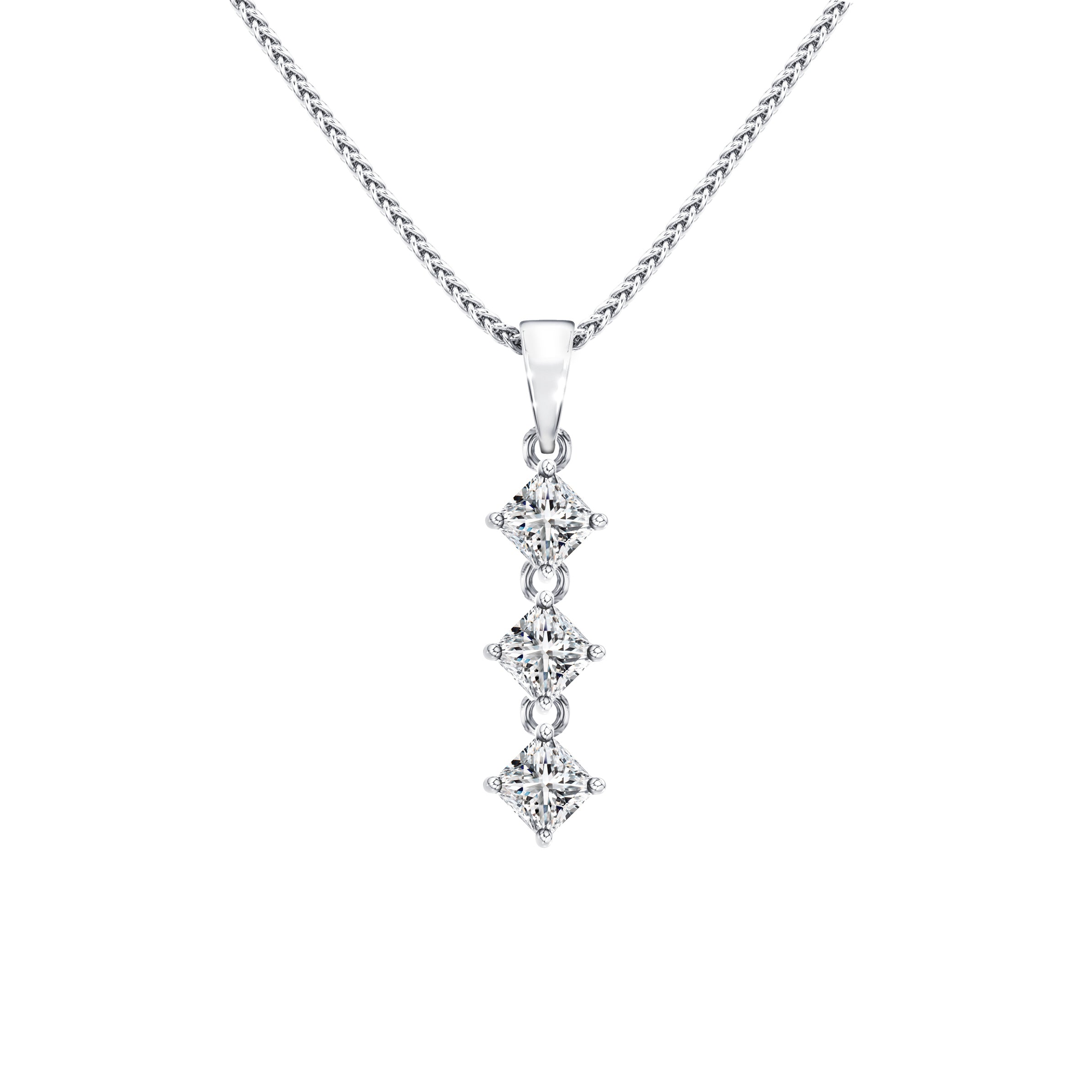 Shimansky - My Girl 3 Drop Diamond Pendant 0.40ct Crafted in 14K White Gold