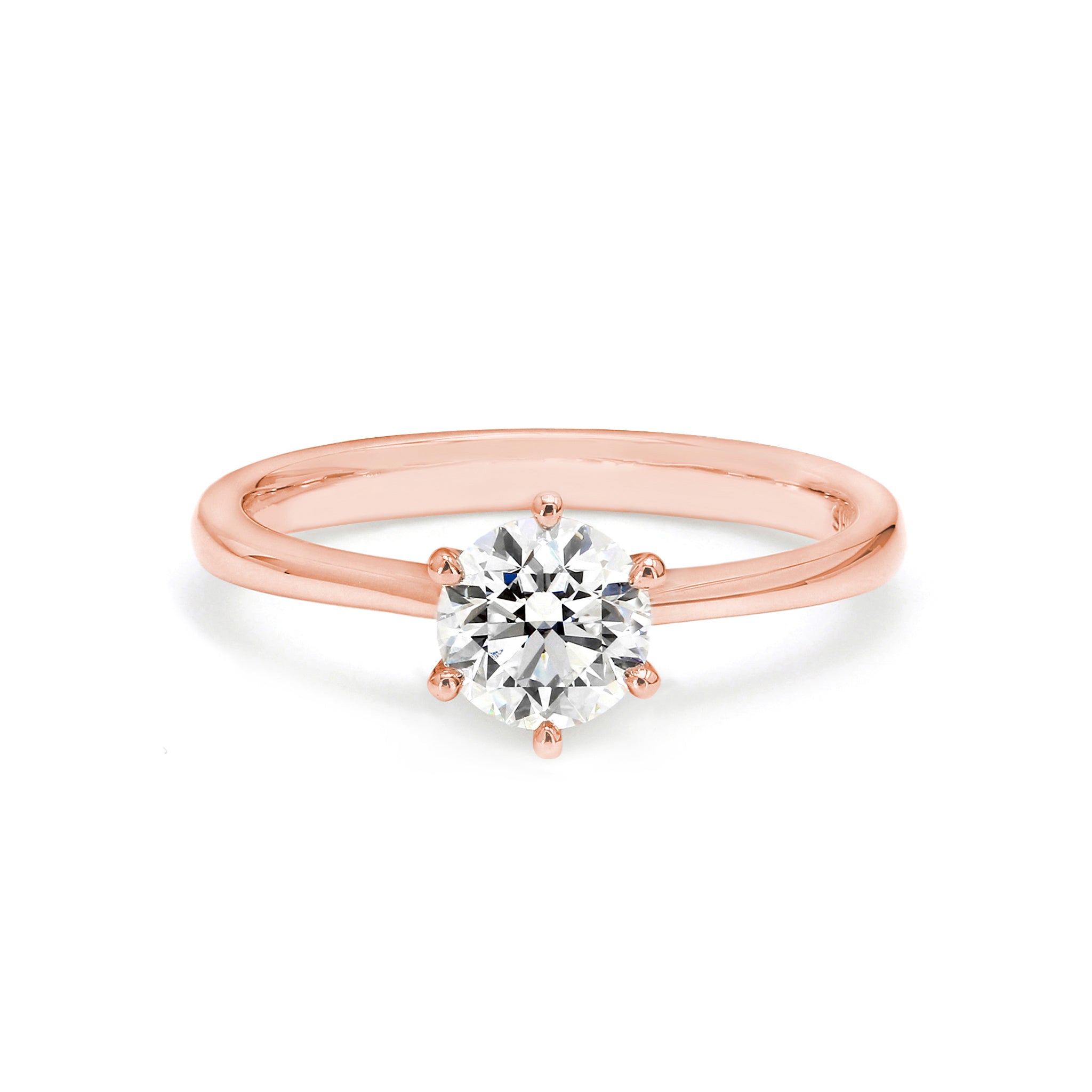 Shimansky - 6 Claw Classic Solitaire Diamond Ring 0.40ct crafted in 18K Rose Gold