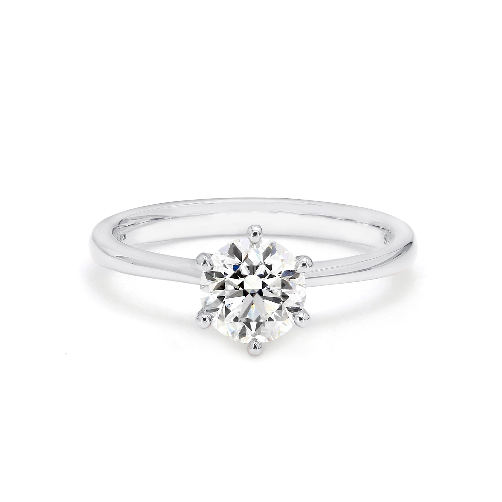Shimansky - 6 Claw Classic Solitaire Diamond Ring 1.00ct crafted in 18K White Gold