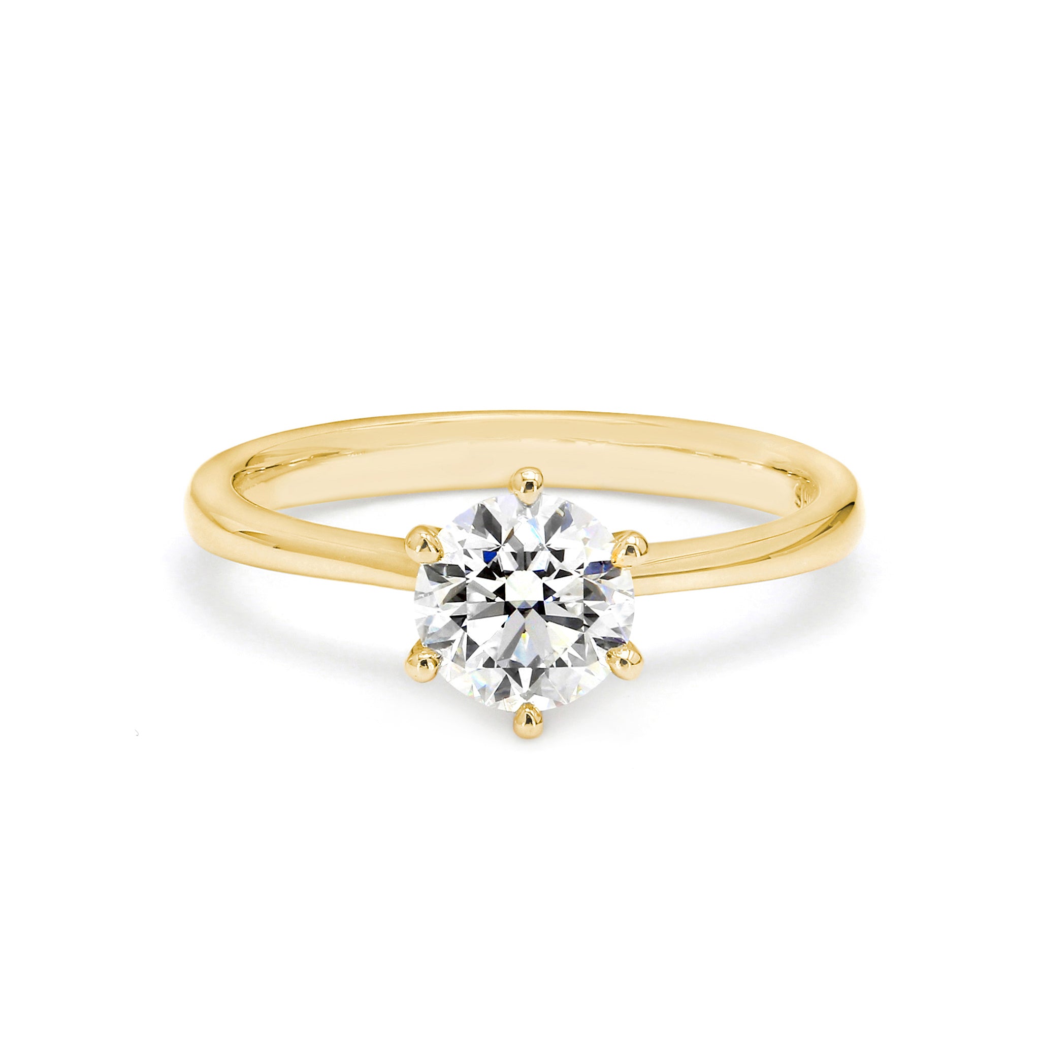 Shimansky - 6 Claw Classic Solitaire Diamond Ring 1.00ct crafted in 18K Yellow Gold