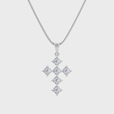 Shimansky - My Girl Diamond Diagonal Cross Pendant 0.50ct Crafted in 18K White Gold Product Video